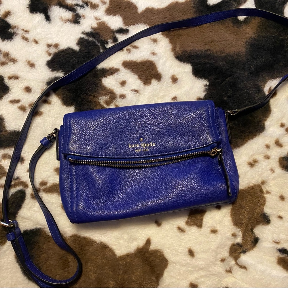 Kate Spade Cobalt Blue Crossbody Bag with Adjustable Strap
